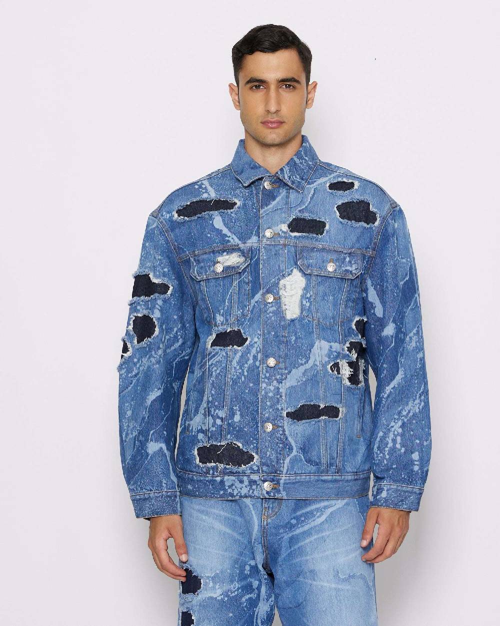 ﻿John Richmond Giacca in denim effetto used Offerta settimanale