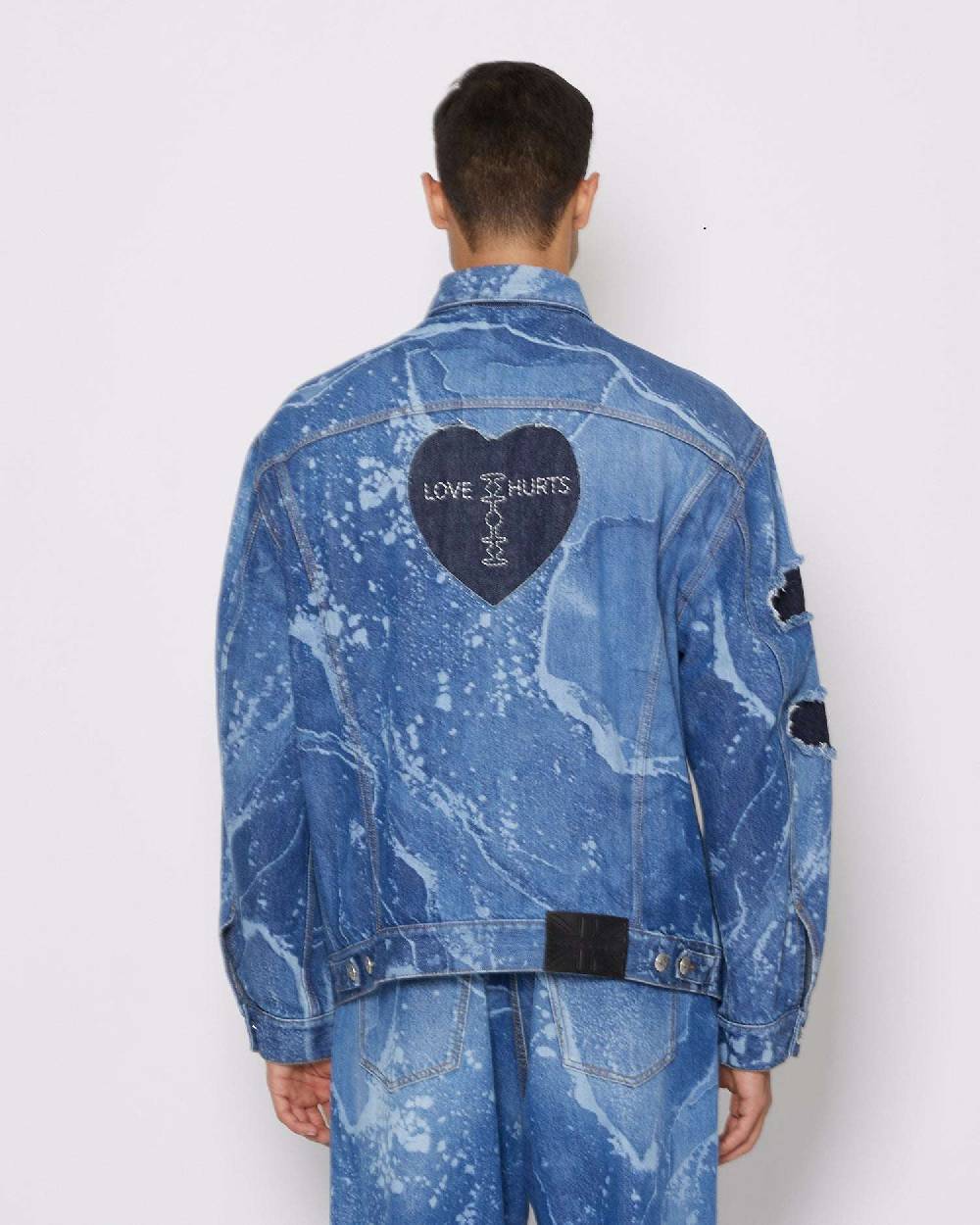 ﻿John Richmond Giacca in denim effetto used Offerta settimanale