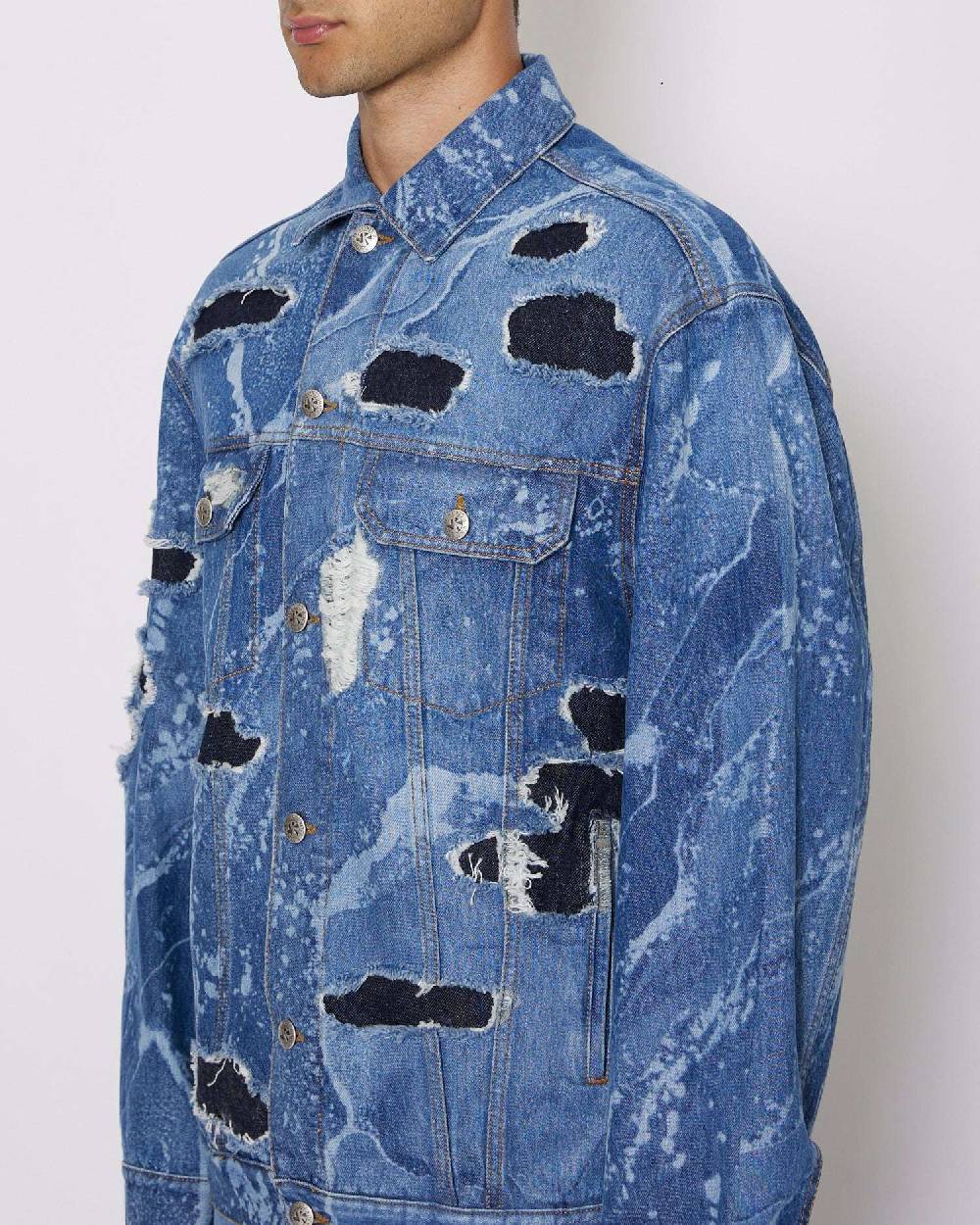 ﻿John Richmond Giacca in denim effetto used Offerta settimanale