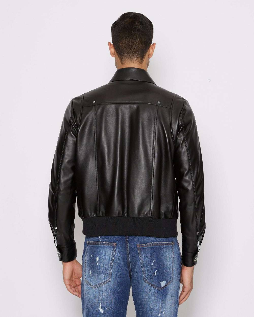 John Richmond Giacca in 100% pelle con chiusura con zip Soddisfazione Garantita