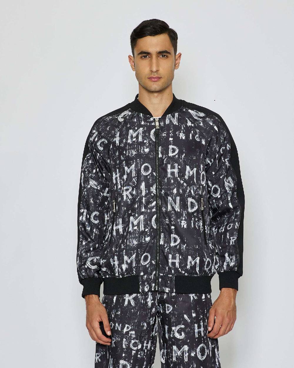 John Richmond Bomber con pattern decorativo allover Qualità Garantita