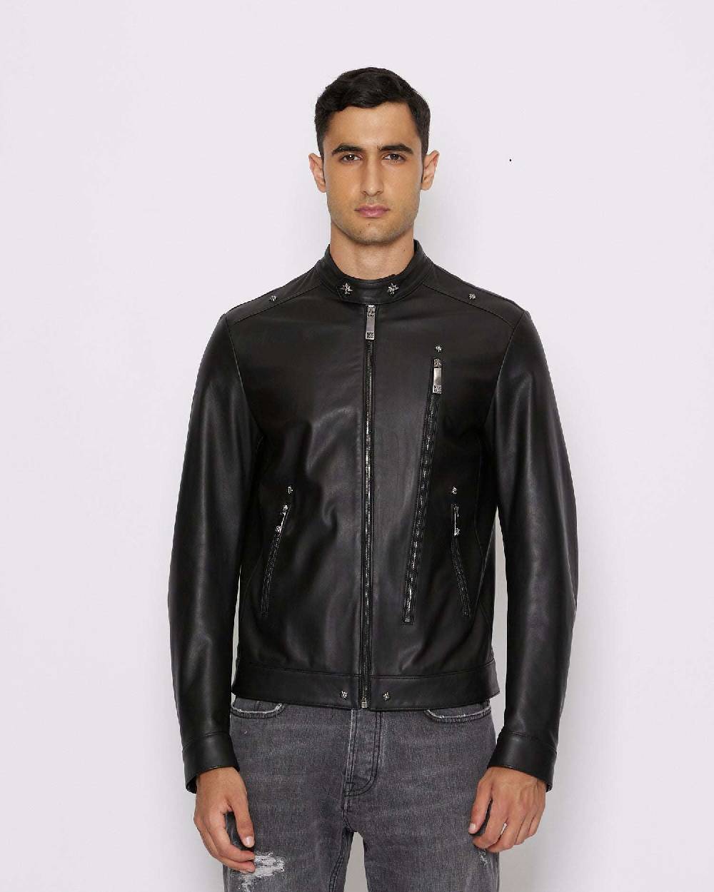 John Richmond Giacca in 100% pelle con chiusura con zip Negozi Online