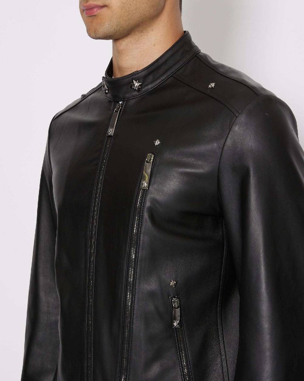 John Richmond Giacca in 100% pelle con chiusura con zip Negozi Online