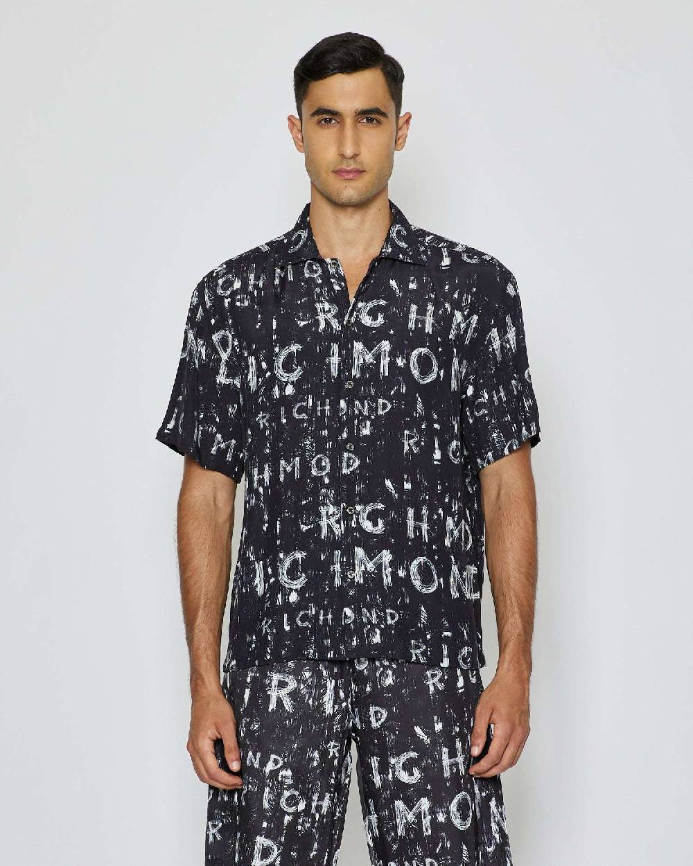 John Richmond Camicia con pattern tone sur tone Acquista Ora
