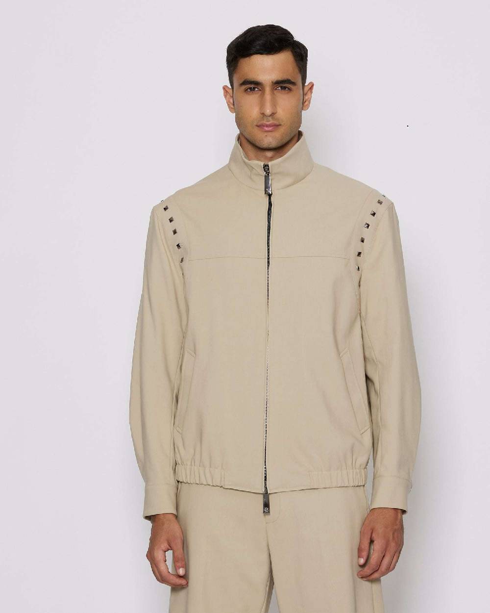 John Richmond Giacca con zip e borchie decorative Consegna Veloce