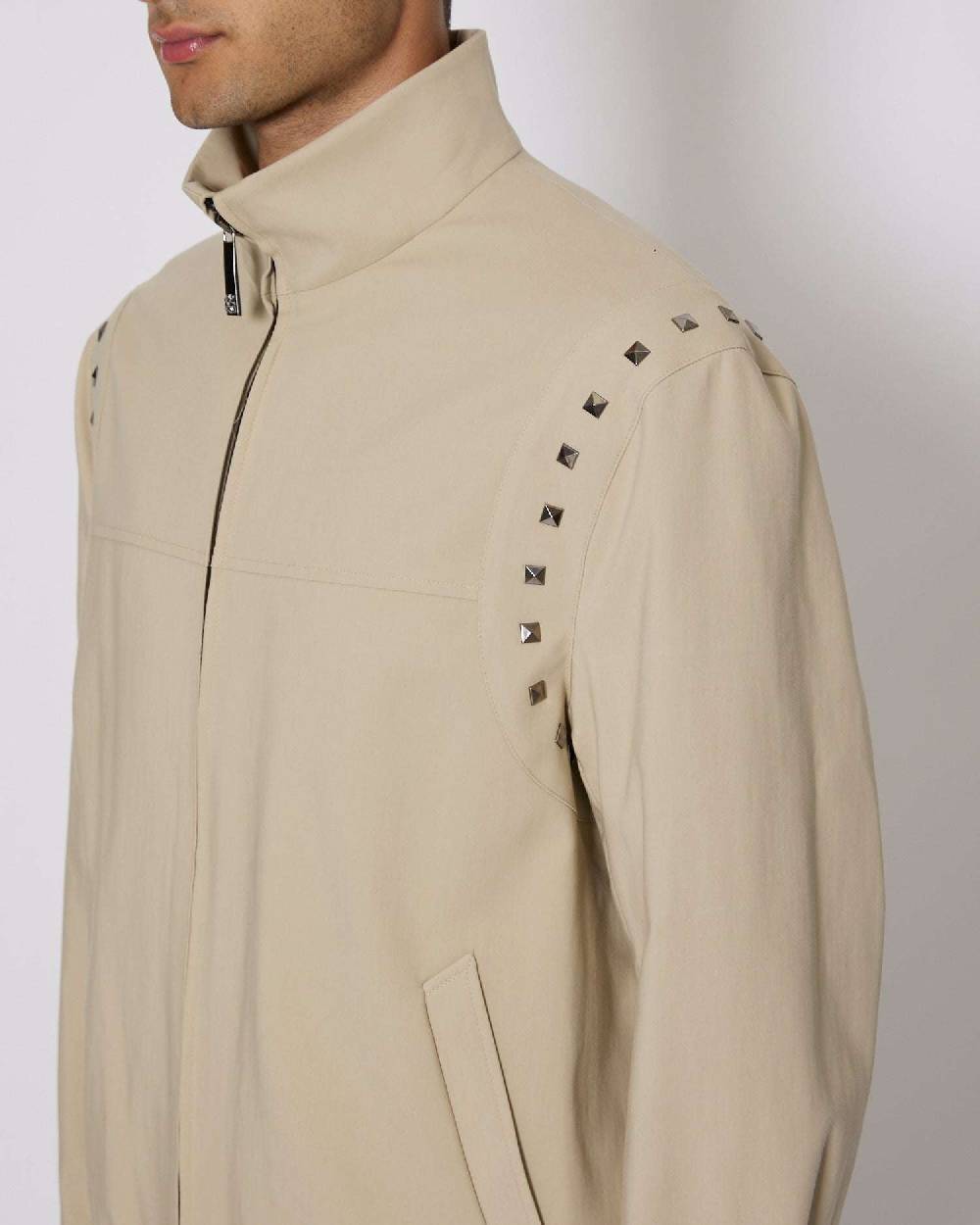 John Richmond Giacca con zip e borchie decorative Consegna Veloce