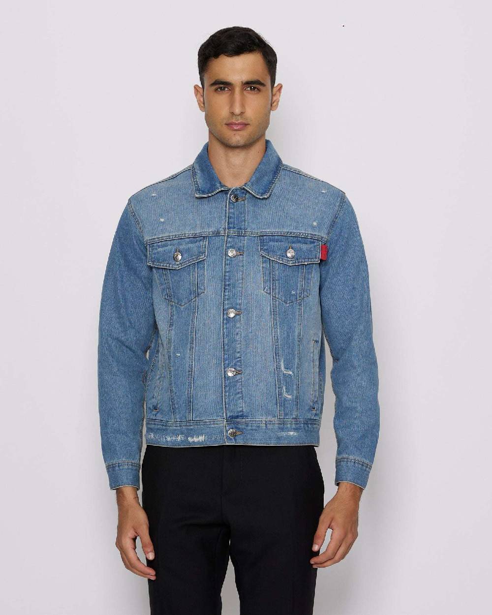 John Richmond Giacca in denim con tasche frontali Promozione Limitata