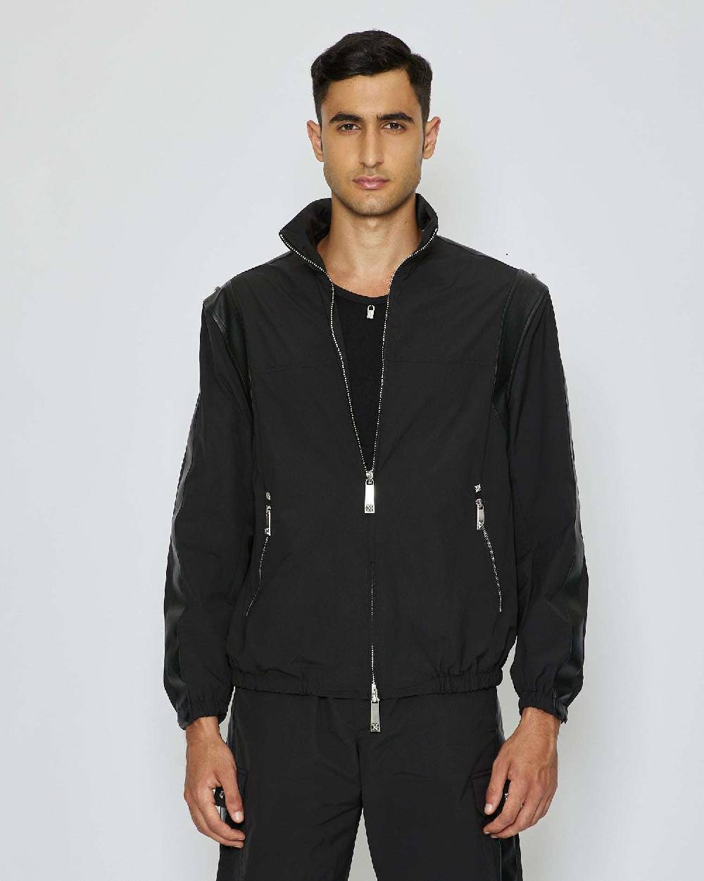 John Richmond Bomber con cappuccio con dettagli in ecopelle Fino Al -60%