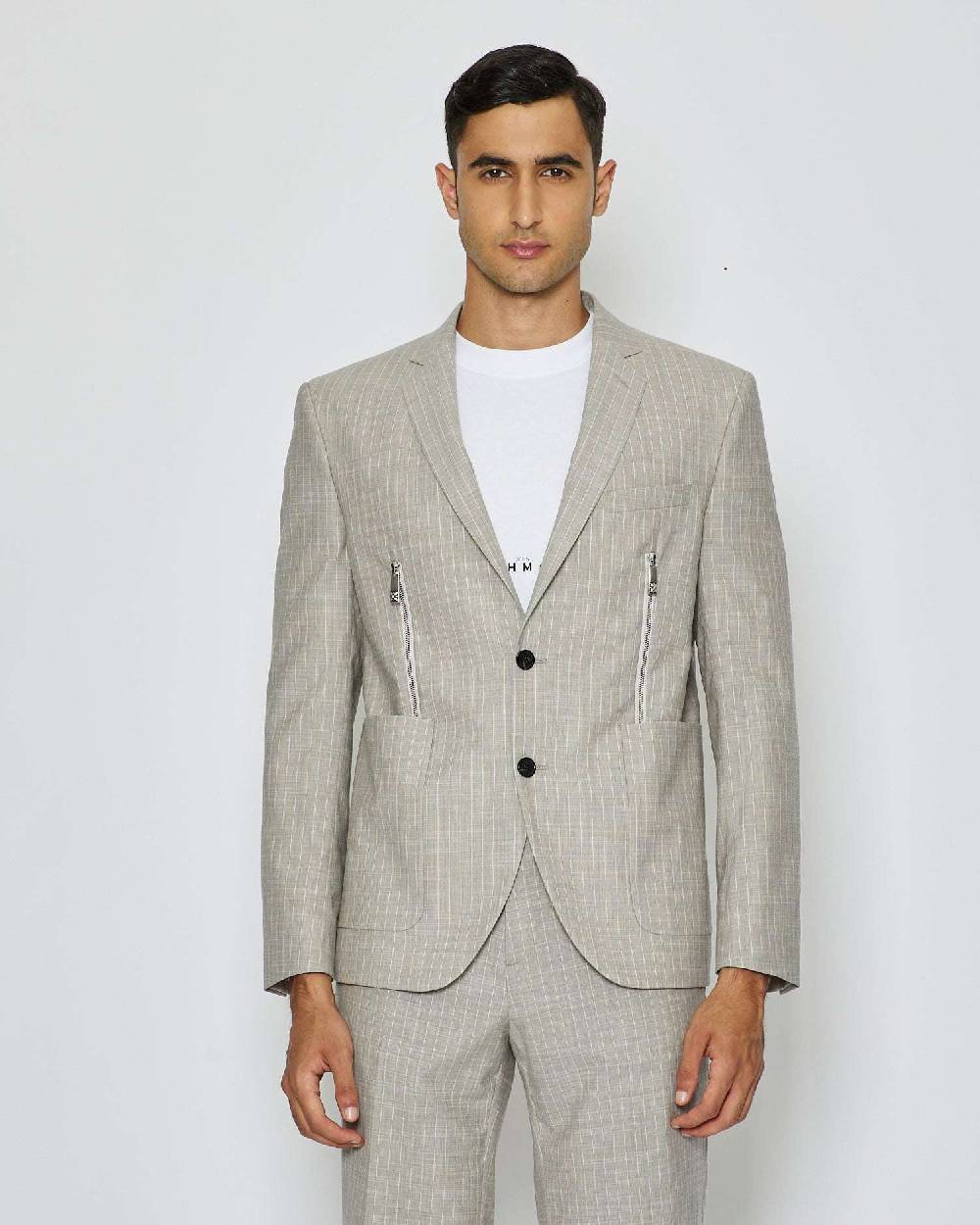 John Richmond Blazer monopetto con tasche con zip Promozione Limitata