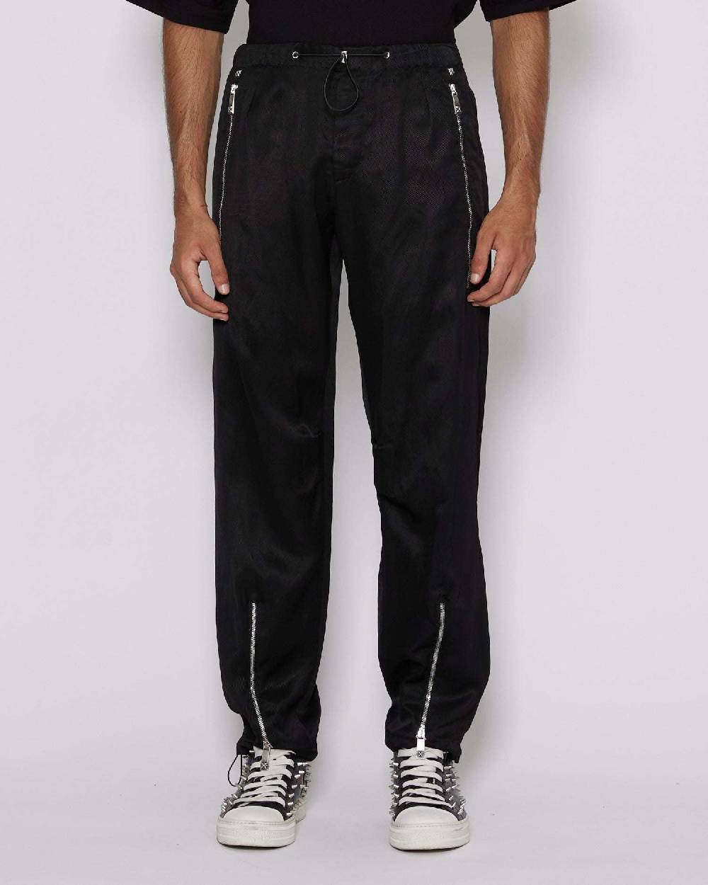 John Richmond Pantaloni regular con zip decorative Prezzo Ridotto