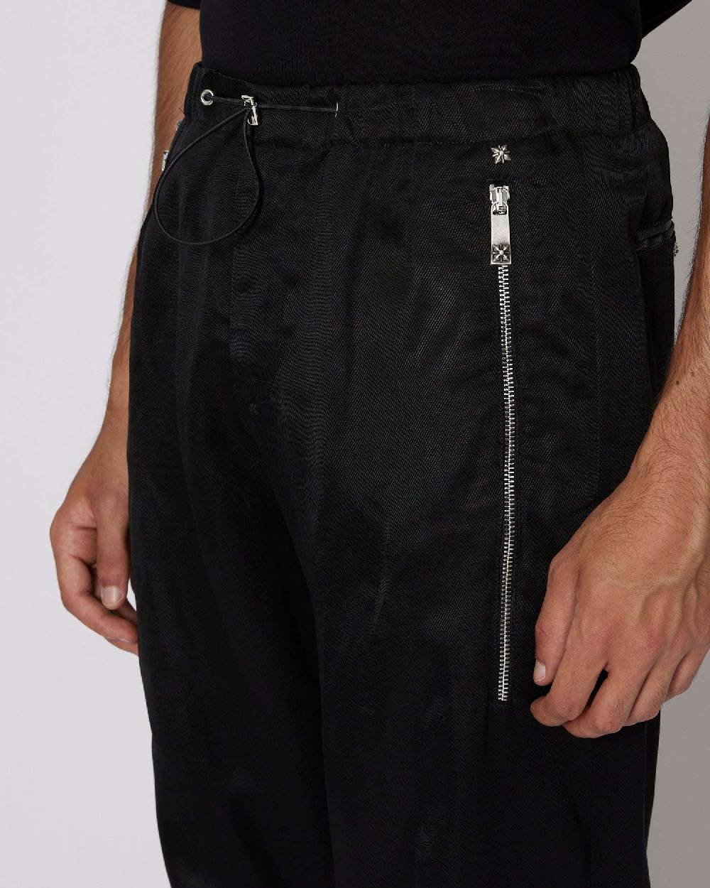 John Richmond Pantaloni regular con zip decorative Prezzo Ridotto