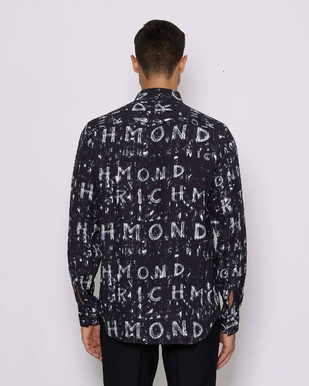 John Richmond Camicia con pattern tone sur tone Sconto