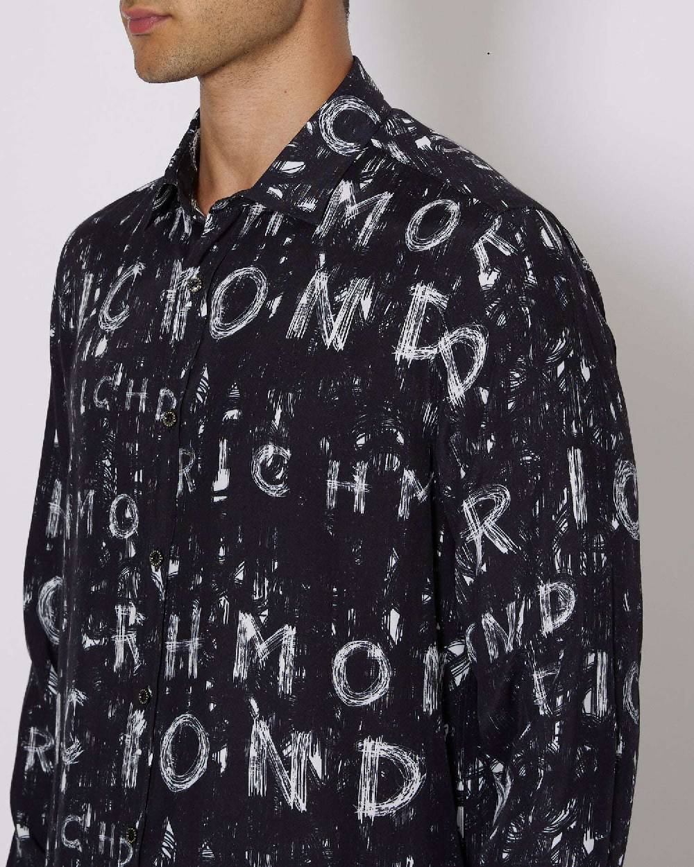 John Richmond Camicia con pattern tone sur tone Sconto