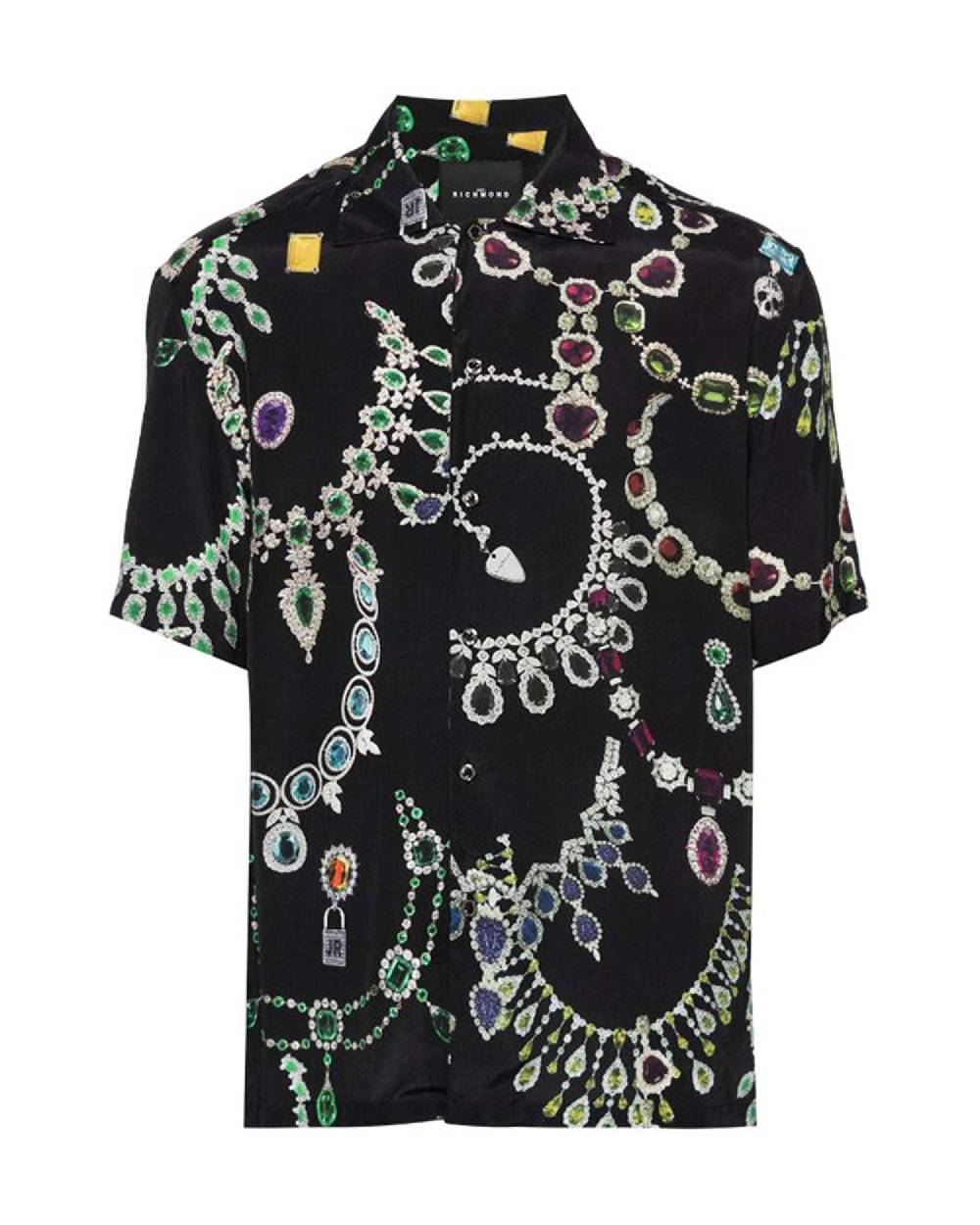 John Richmond Camicia con pattern tone sur tone Offerta