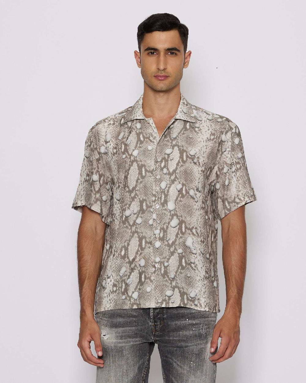 John Richmond Camicia con pattern tone sur tone Economico