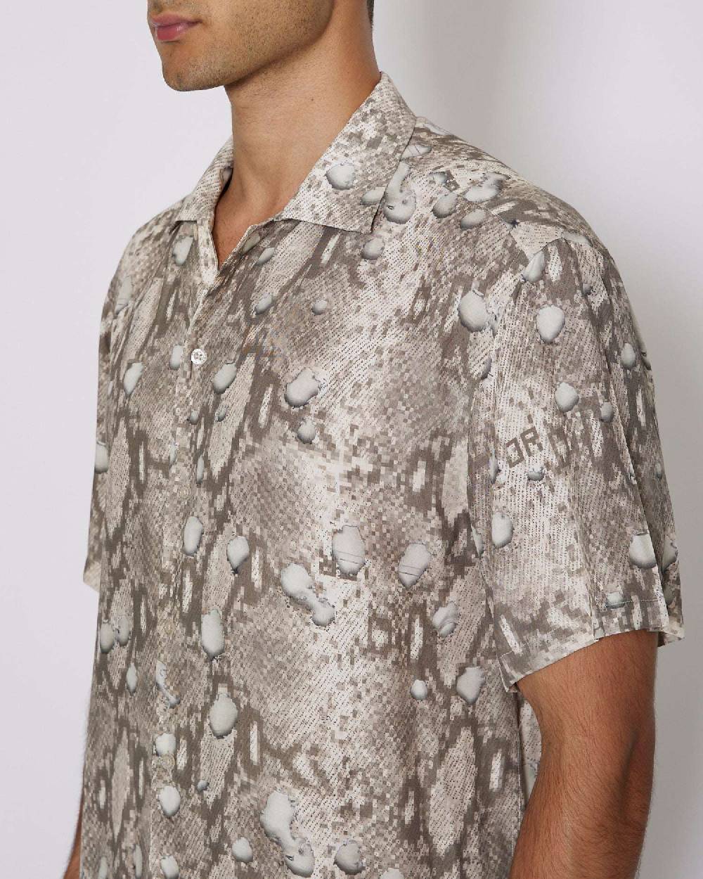 John Richmond Camicia con pattern tone sur tone Economico
