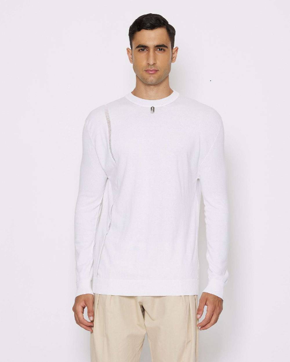 John Richmond Maglia in cashmere con etichetta metallica Saldi