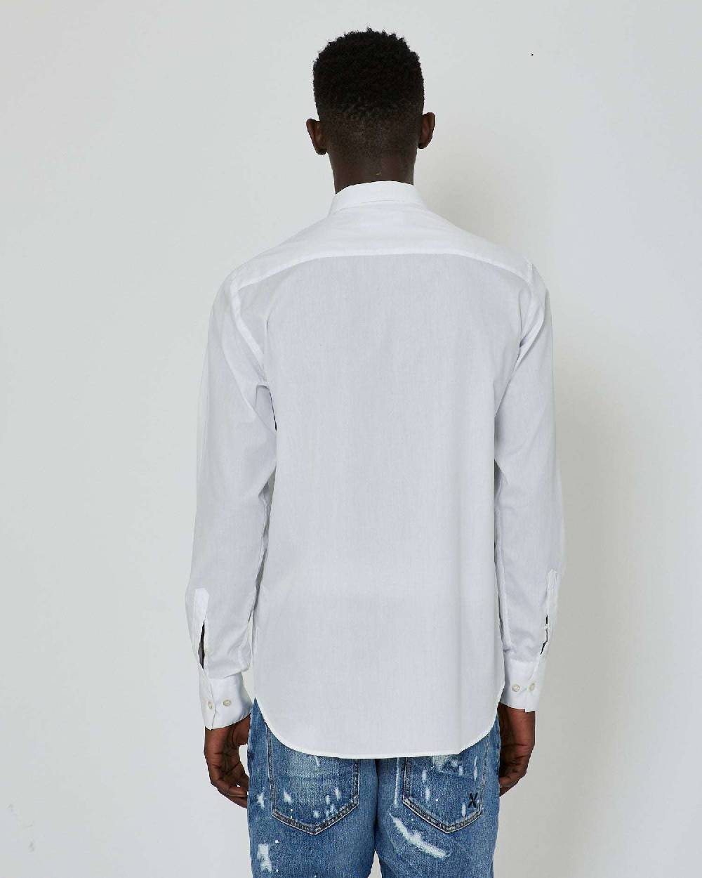 John Richmond Camicia con logo a contrasto sul davanti Smaltimento dello stoccaggio