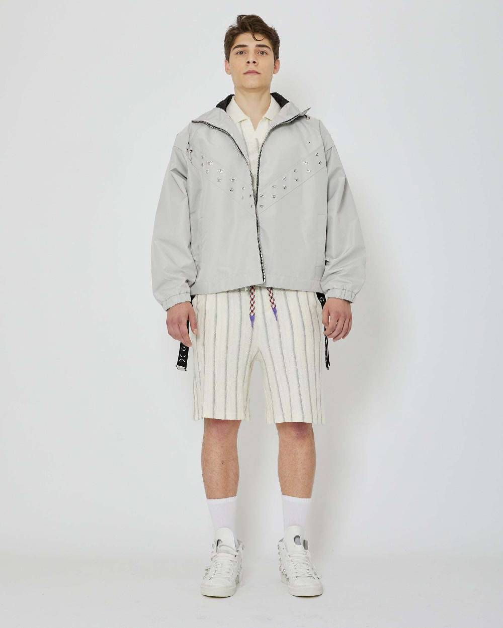 John Richmond Polo con righe e scollo a V Latest fashion