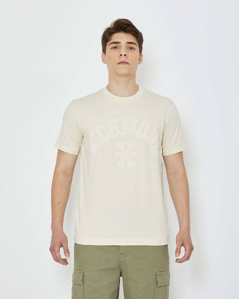 John Richmond T-shirt con logo a contrasto sul davanti Sottocosto