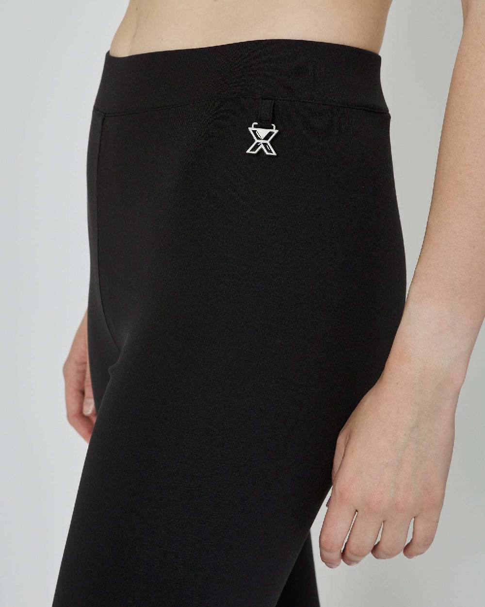 John Richmond Leggings con etichetta metallica sul davanti Presa