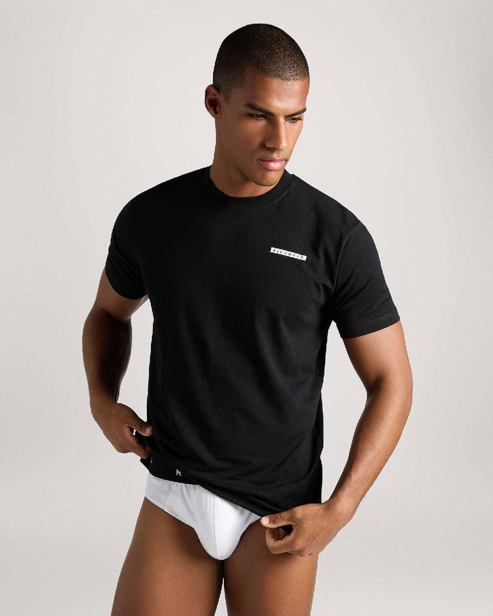 Richmondunderwear T-shirt regular con logo a contrasto Nuovo