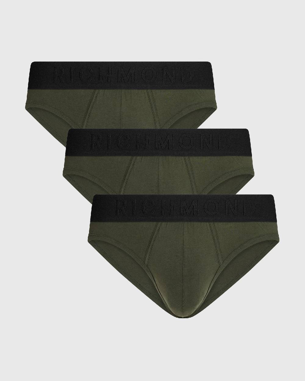 Richmondunderwear Tripack slip vita bassa tricolor in cotone pettinato Vendita
