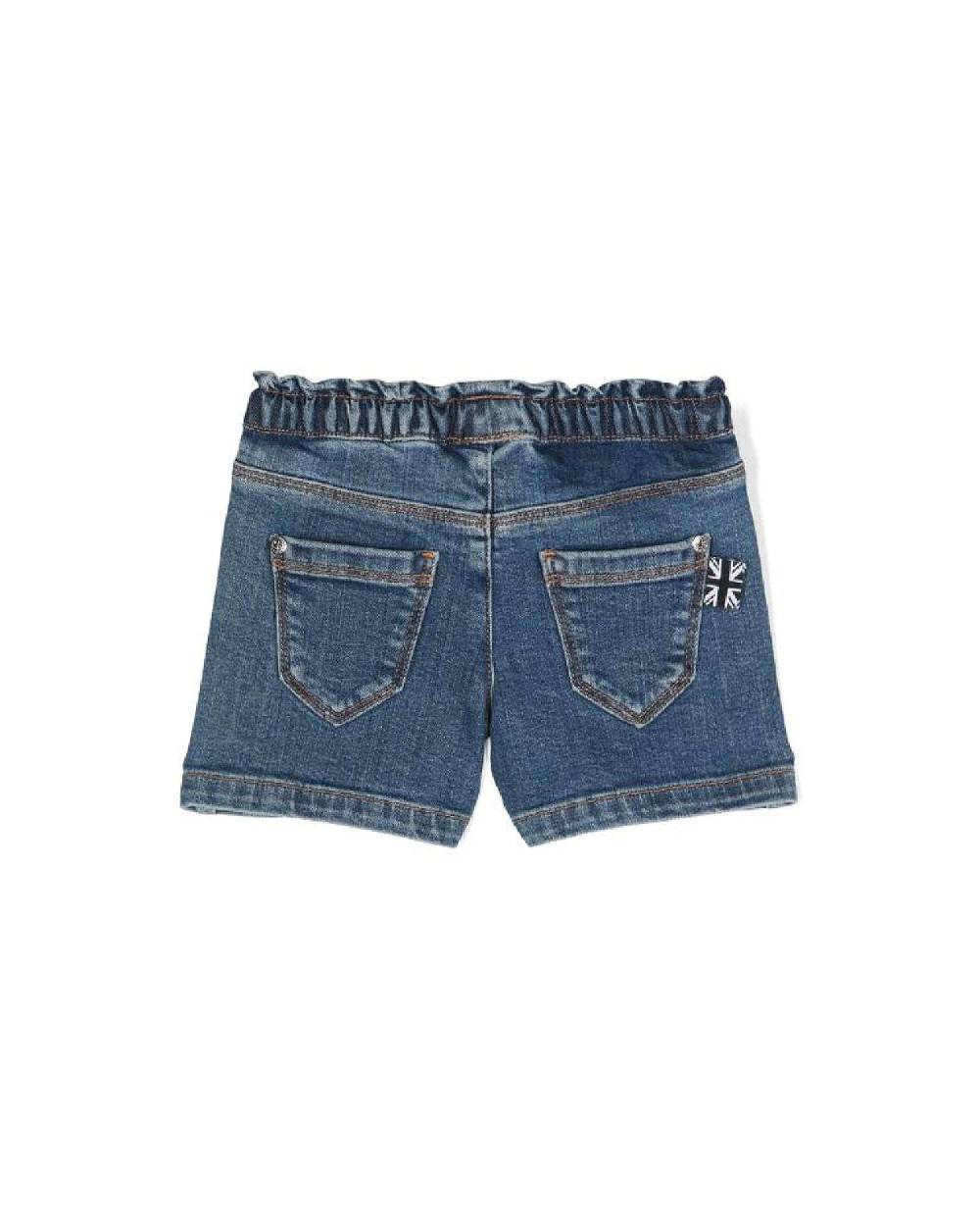 John Richmond kids Bermuda in denim con logo sul davanti Acquista Ora