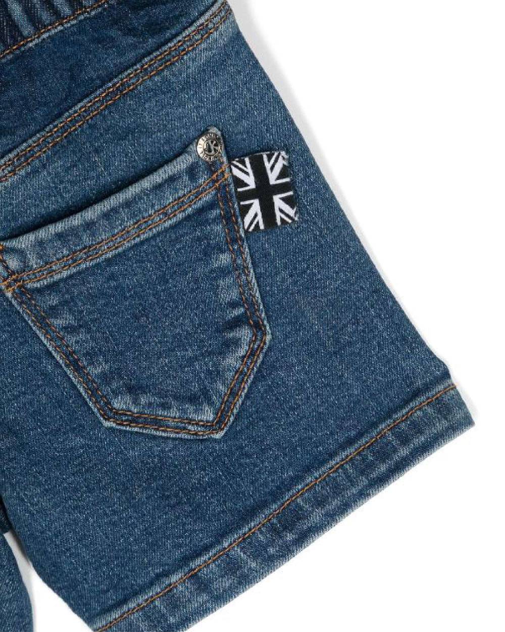 John Richmond kids Bermuda in denim con logo sul davanti Acquista Ora