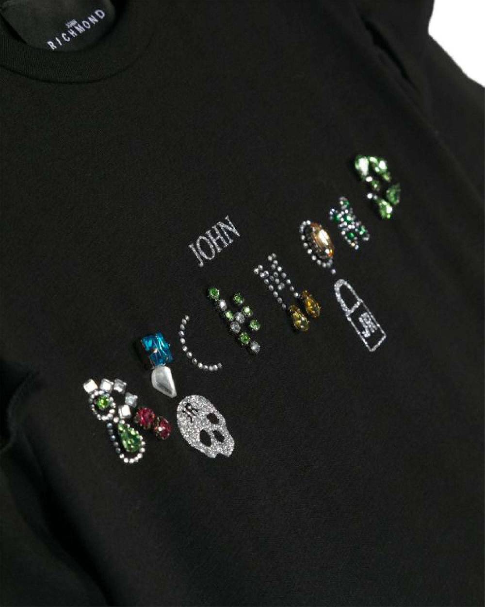 John Richmond kids T-shirt con logo sul davanti Promozione Limitata