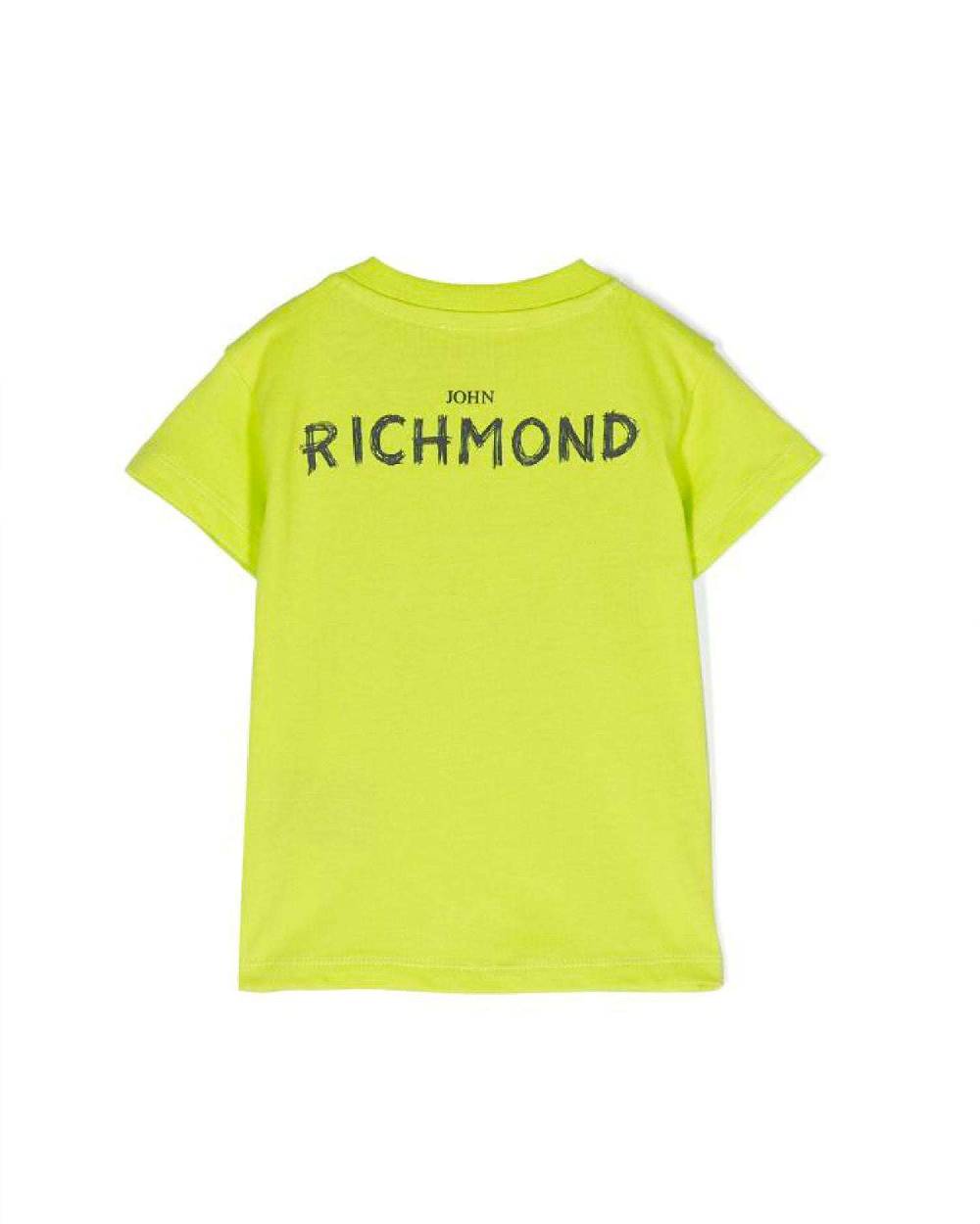 John Richmond kids T-shirt con logo sul davanti Prezzo Ridotto