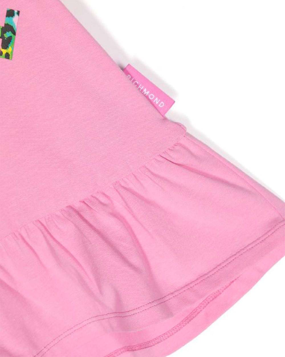 John Richmond kids Abito corto con logo sul davanti Vendita Economica