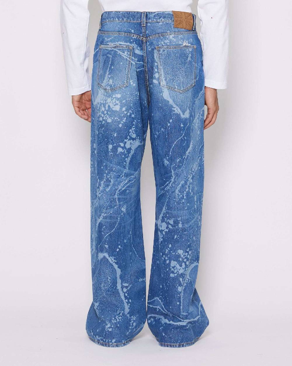 John Richmond Jeans gamba larga con strappi sul davanti In Linea