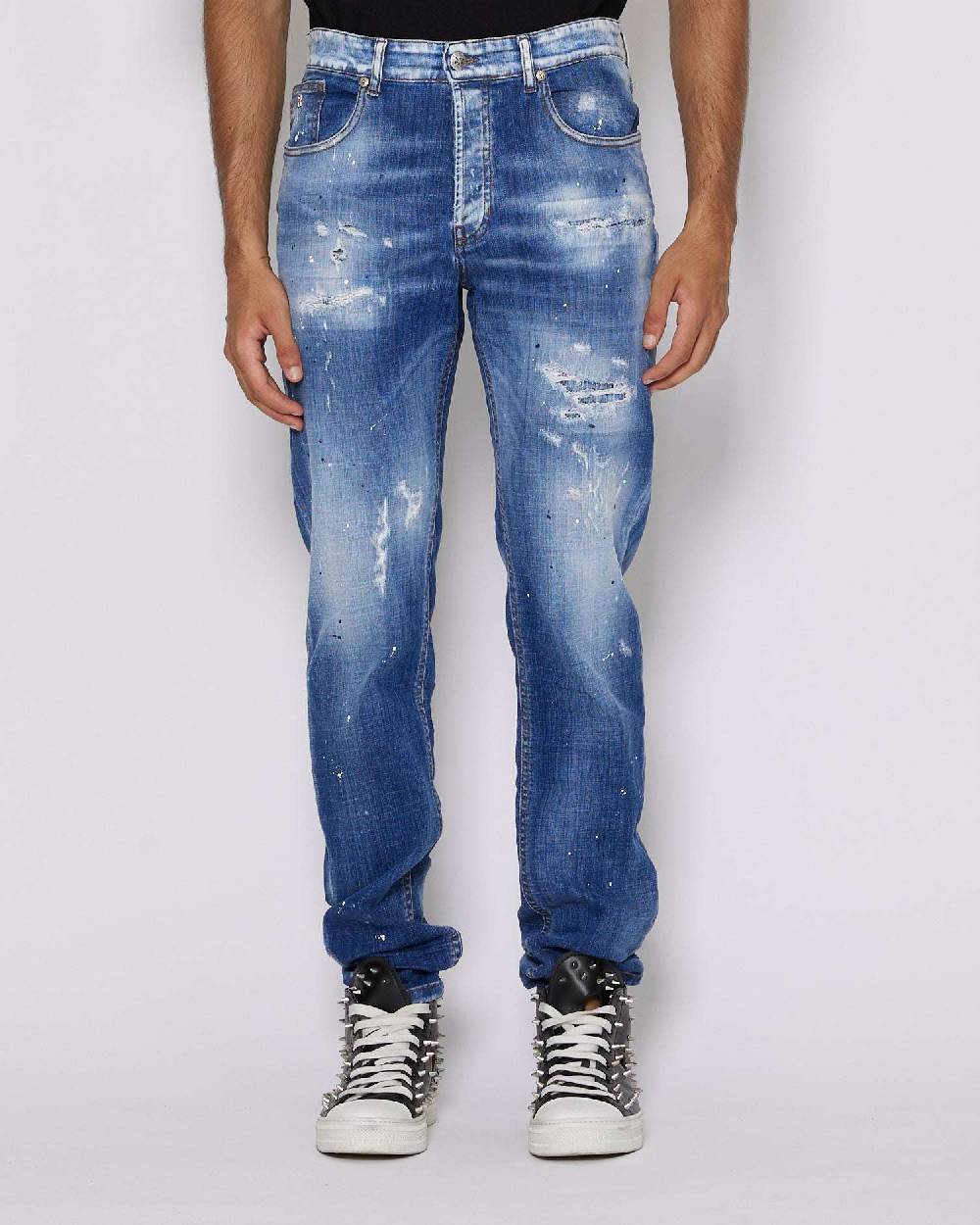 John Richmond Jeans slim con strappi sul davanti Outlet