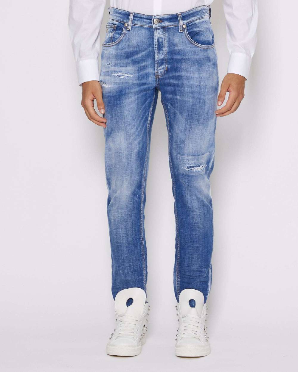 John Richmond Jeans slim con lavaggio effeto used Negozi Online