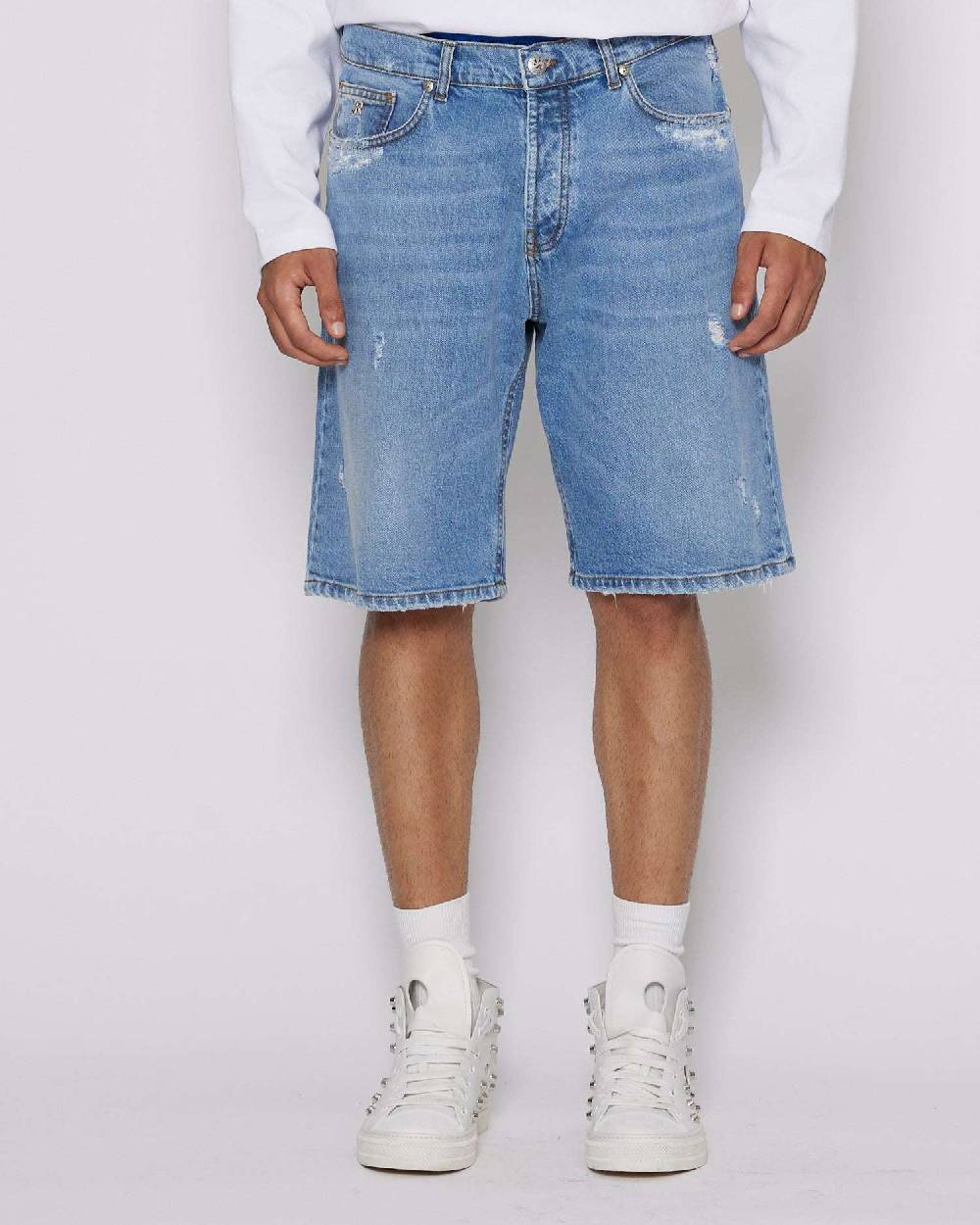 John Richmond Bermuda regular in denim Sconto