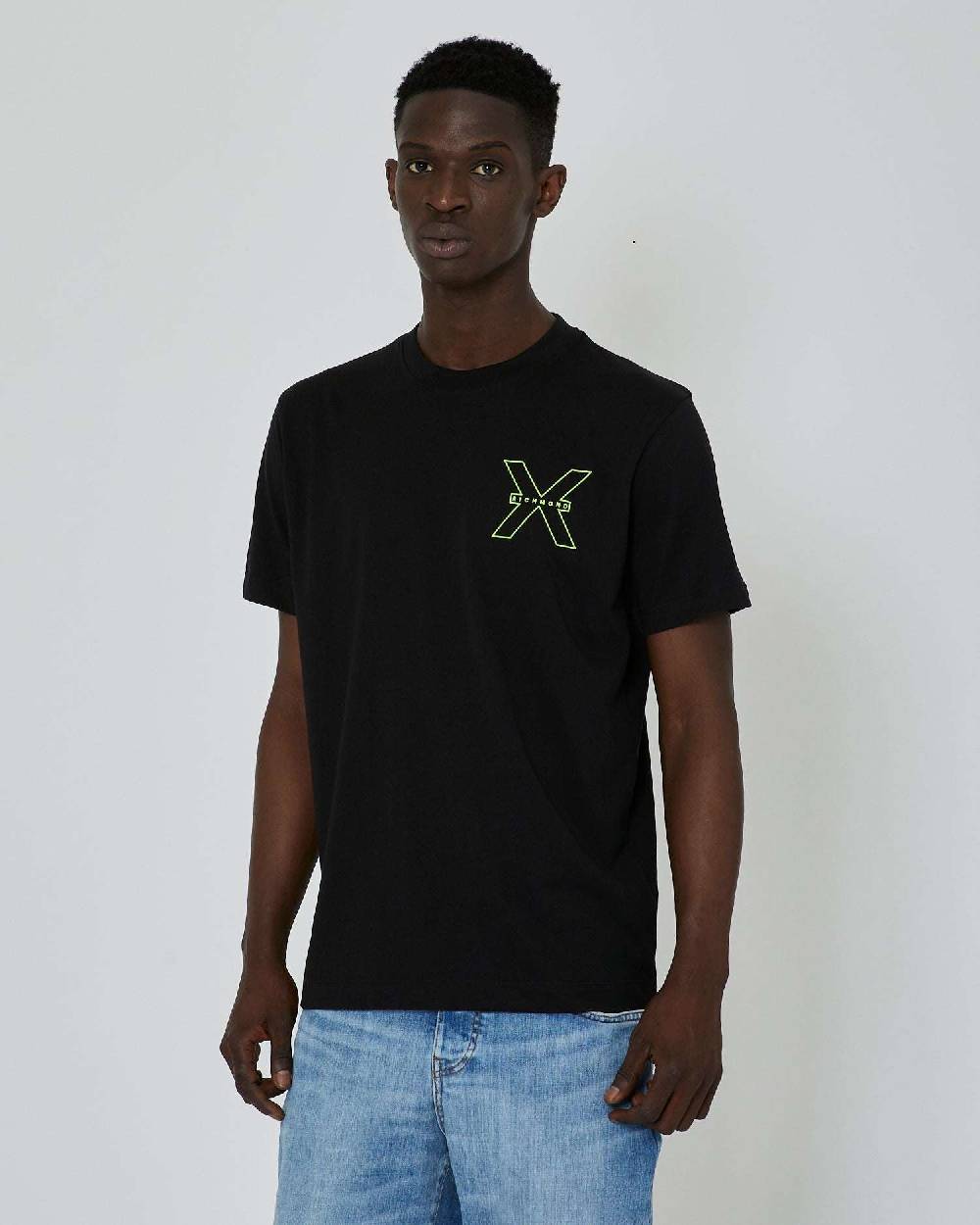 John Richmond T-shirt con logo a contrasto sul davanti Spedizione Gratuita