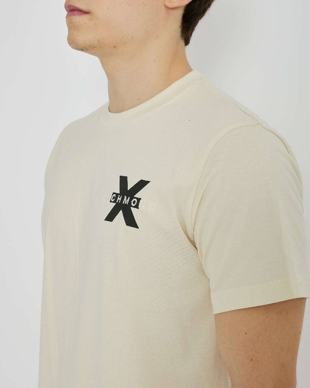 John Richmond T-shirt con logo ricamato sul davanti Negozi Online