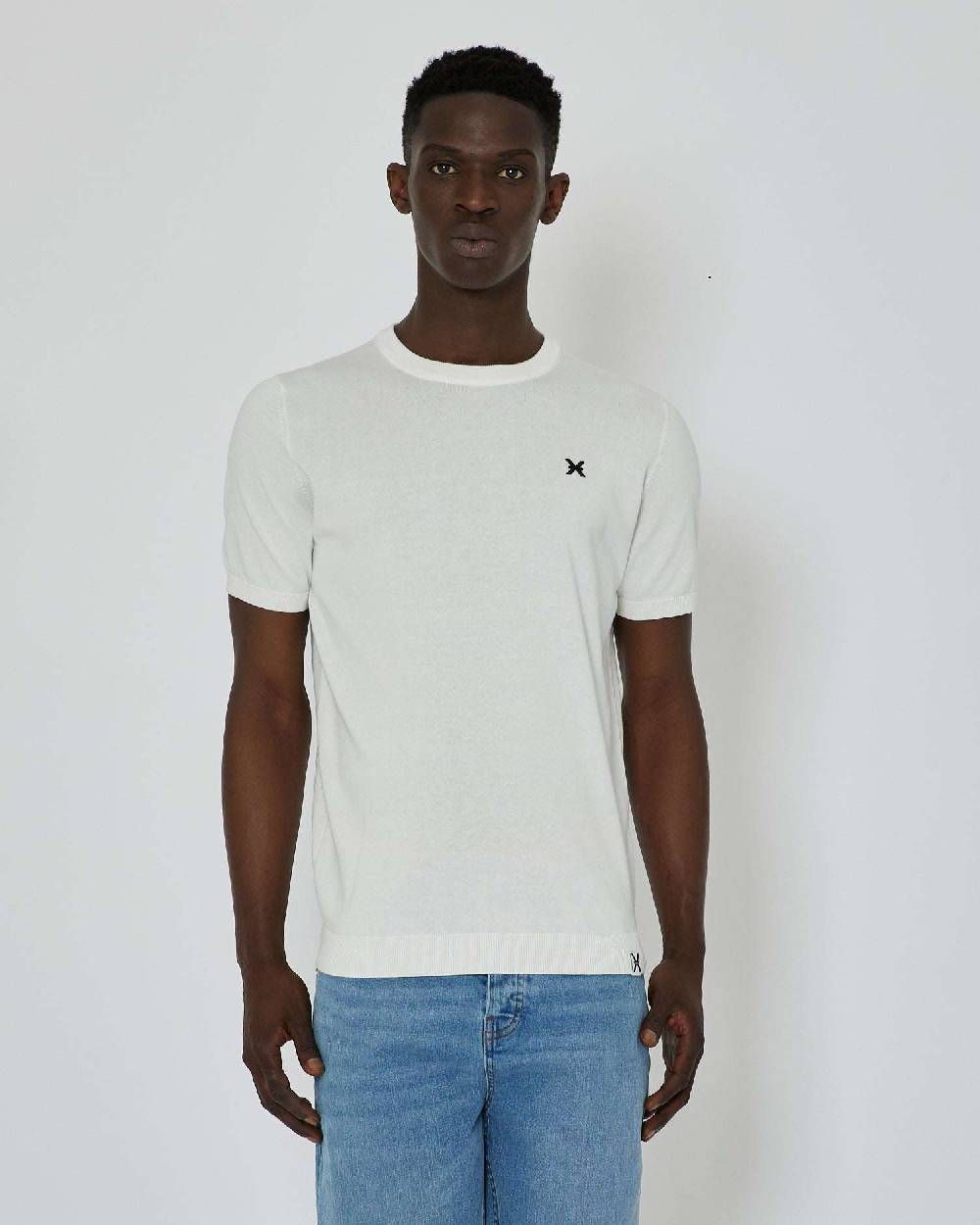 John Richmond Maglia con logo a contrasto sul davanti e banda bicolor sul retro Consegna Veloce