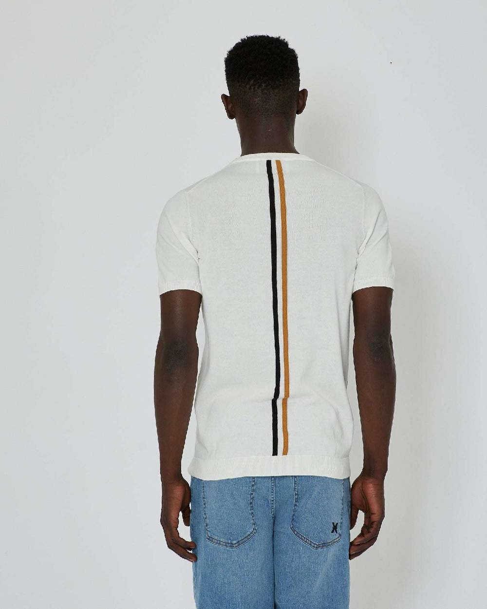 John Richmond Maglia con logo a contrasto sul davanti e banda bicolor sul retro Consegna Veloce