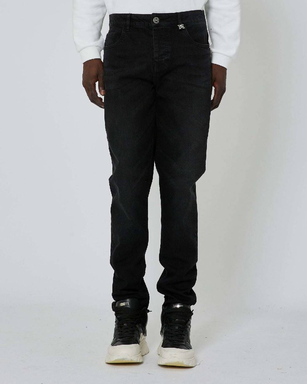 John Richmond Jeans slim fit con etichetta metallica sul davanti Prezzo Ridotto
