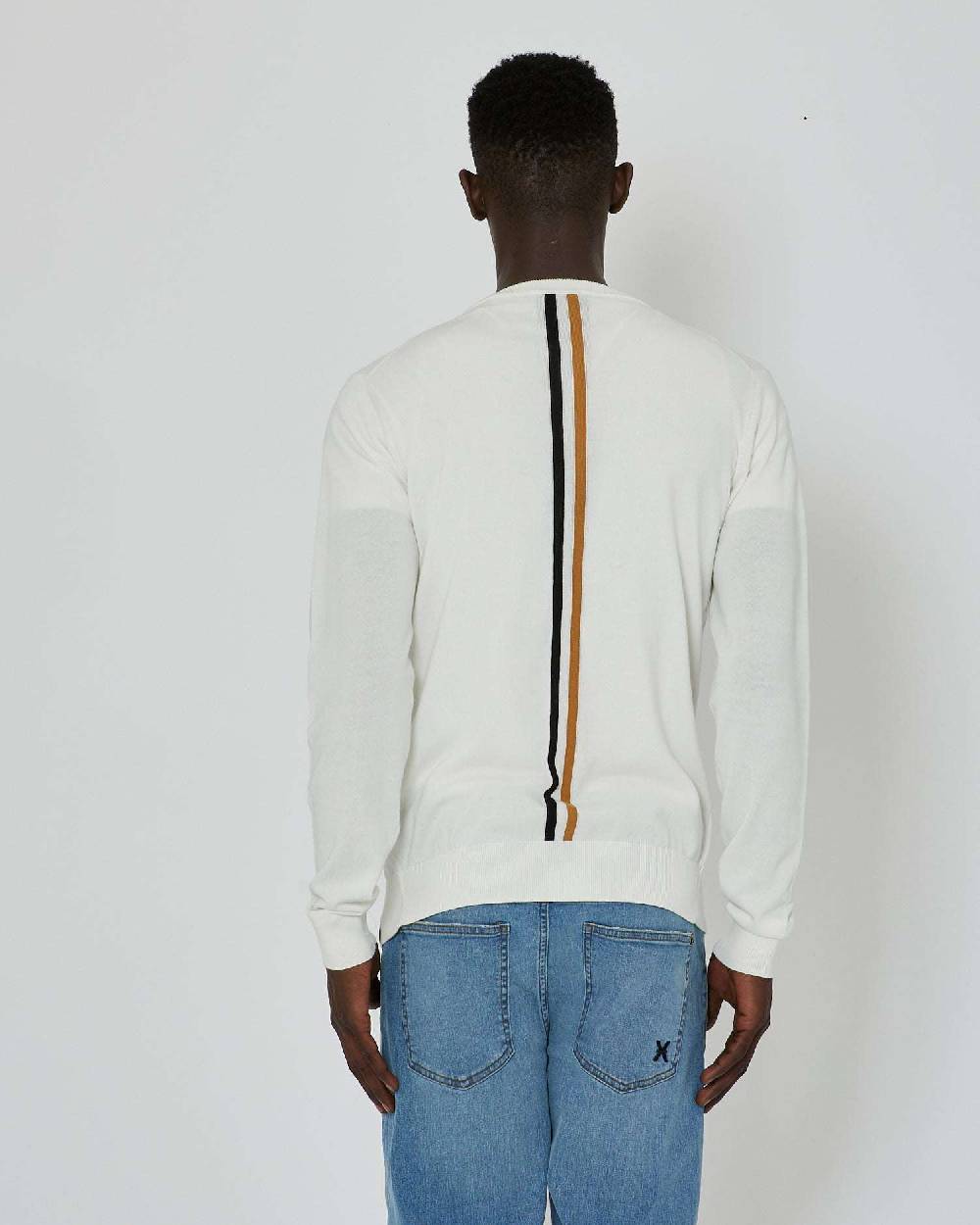 John Richmond Cardigan con logo a contrasto sul davanti e banda bicolor sul retro Offerta