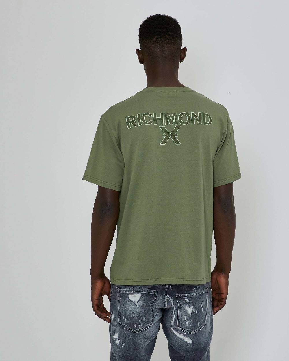 John Richmond T-shirt con stampa ricamata sul retro Online