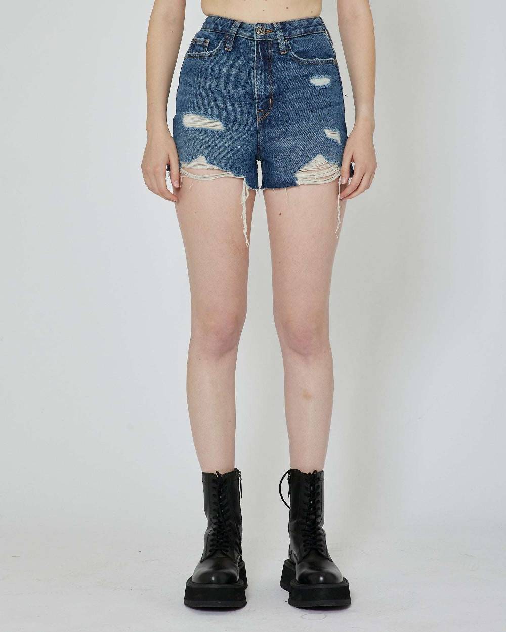 John Richmond Shorts in denim Saldi Di Fabbrica