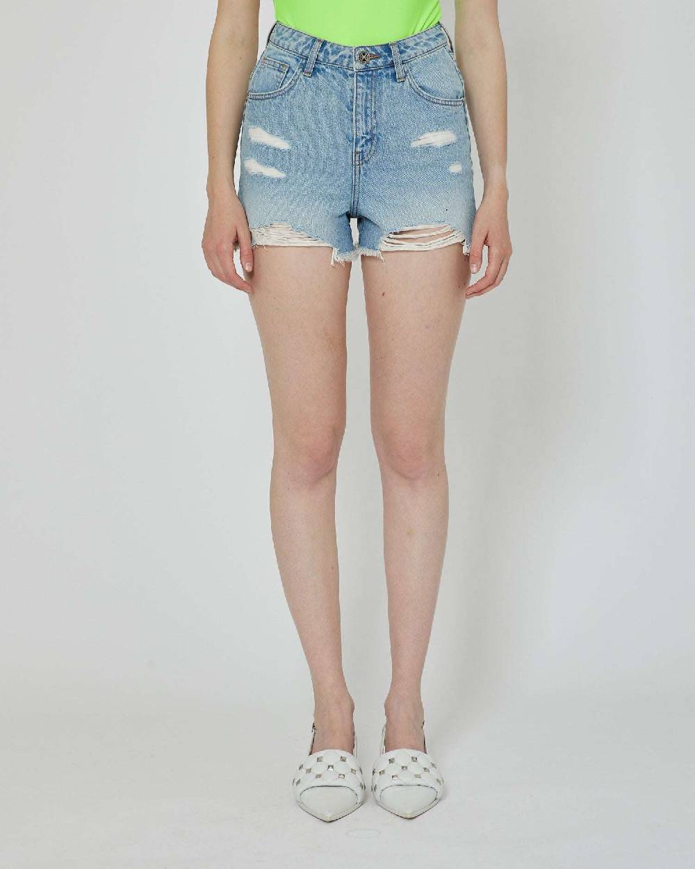 John Richmond Shorts in denim lavaggio chiaro I Più Venduti