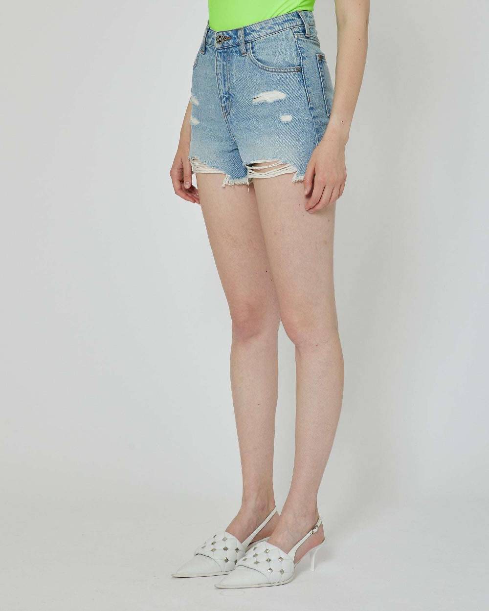 John Richmond Shorts in denim lavaggio chiaro I Più Venduti