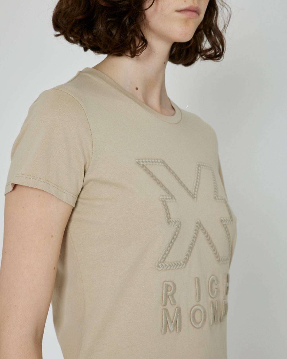 John Richmond T-shirt con stampa applicata sul davanti Moda