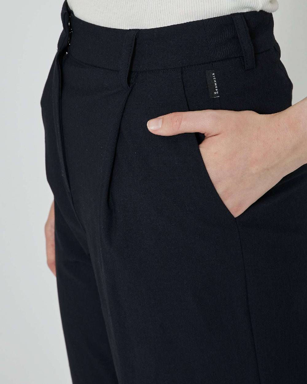 John Richmond Pantaloni dritti con etichetta logata Qualità