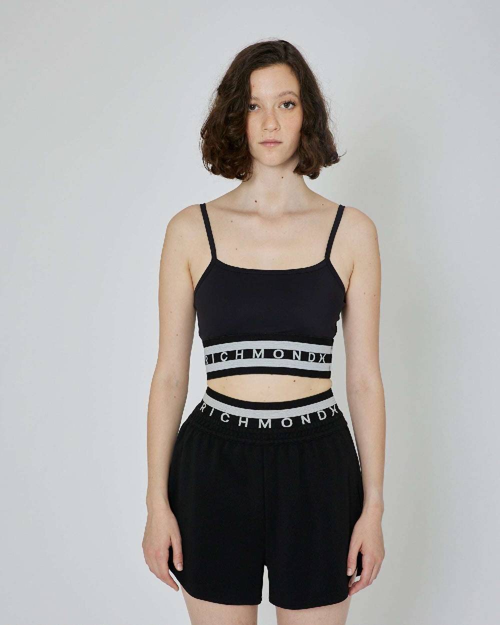 John Richmond Top crop con vita elasticizzata Soddisfazione Garantita