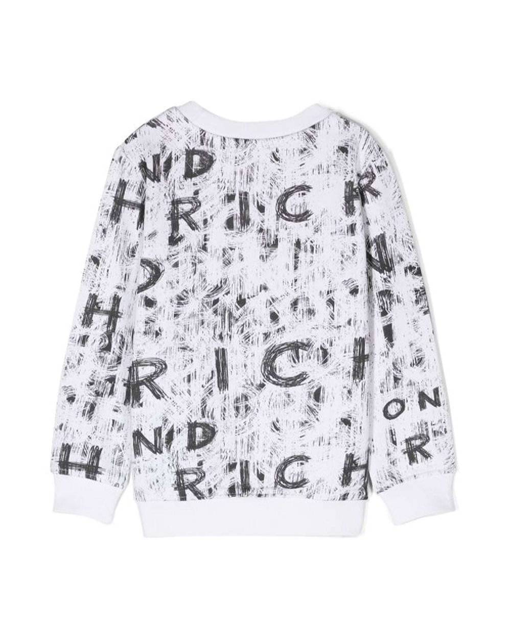 John Richmond kids Felpa con pattern ton sur ton Moda